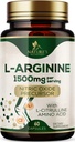 L-arginiin Extra Tugevus täiendus L-tsitrulliin - Lihased toetavad loodusliku lämmastikoksiidi prekursor Booster - Südame tervise tugi - Aminohappe energia segu meestele, USA pudel - 60 kapslit