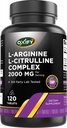 Oxify L-arginiin L-tsitrulline kompleks 2000 mg per Serving | 120 tabletti | Gluteenivaba, mitte-GMO | Ameerika Ühendriikides valmistatud toidulisand