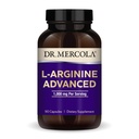 Dr Mercola L-Arginine Advanced, 30 serveerimist (90 kapslit), 1000 mg ühe serveerimise kohta, toidulisand, toetab energiatootmist, mitte-GMO