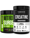 Jacked Factory Nitrosurge Preworkout Black Cherry & Kreatiin Monohüdraat meestele ja naistele