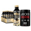 Jocko Mölk Rohirohi Fed Protein Shakes - valmis jooma (12. pakk) Vanilla + Jocko Kreatiin