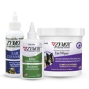 PET KING BRANDS ZYMOX Ensümaatilised kõrvaklapid ja Otic Ear Solution koertele ja kassidele - tootekomplekt - mustuse, vaha, lõhnakõrva ja kõrvapõletike leevendamiseks, 100 ct, 4 oz ja 4 oz