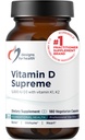 Disainid tervise D-vitamiini Supreme - Vitamiin D 5000 IU koos 2000mcg vitamiin K kui MK4 luude tervise, südame tervise, meeleolu ja immuunsüsteemi tugi - Vitamiin D3 täiustatud GG täiendada (180 kapslit)