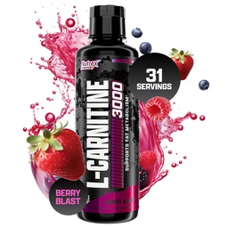 Nutrex Research L-karnitiin 3000 (31 Servings, Berry Blast) | Vedelad kaadrid, stimuleeriv tasuta | toetab lihaste taastumist meestele ja naistele