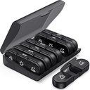 PULIV iganädalane pillide korraldaja 3 korda päevas, kaasaskantav reisipillide karp 7 päeva suurte pillide konteineritega, kergete tablettide juhtum vitamiinide, ravimite, toidulisandite ja kalaõlide jaoks (must)