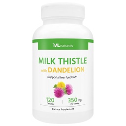 ML Naturals Piimaohakas & Dandelion Extract – 250mg Piimaohakas, 100mg Dandelion Juur (per Serving) 120 kapslit