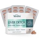 Maksa detox & seedetrakti tugilisandiga 15B CFU probiootikumid, piimaohakas, Dandelioni juur ja kurkum | Advanced Detox, Cleanse & Gut Repair | Blister-Sealed Tablets (1 pakend)