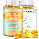 Maksa puhastamine Detox & Repair 2000 Mg Piimaohaka Gummies - Mango ananassi - NAC, Glutatiooni, Dandelion Root, Aloe Vera Leaf jne, Gluteenivaba, 60 krahv