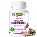 Piimaohakas Maks Puhasta Detox & Repair Support Orgaaniline täiendus, 12000 Mg 120 Day 30X Seed Extract koos Silymarin, MD Super Ultra Taimne Neeru Lung Renew Aid Health Formula Pills, 120 kapslit