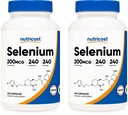 Nutricost Selenium 200mcg, 240 Veggie Caps (2 pudelit) - Mitte-GMO, Gluteenivaba L-selenometioniin