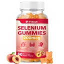 Selenium täiendus kilpnäärme tugikummid 200mcg energia suurendamiseks naistele ja meestele, virsiku maitse (60 Count (1. pakk))