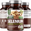 N1N Premium Pure Selenium [200MCG, Max Absorption] Essential Trace Mineral toetada immuunsust ja eesnäärme funktsiooni, 180 Veg Caps