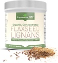 Lignans for Life - Natural Bulk Ground Flaxseed Powder - Omega 3 & 6 Rasvhapped Täidetud kõrge kiudainega antioksüdandid - Tervislik süda ja juuksed, terve immuunsüsteem - 60 Servings 80mg ühe tab, 1 pakend