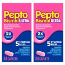 Pepto Bismol ULTRA kapslid, kõhupuhitus, iivelduse leevendamine, kõrvetiste leevendamine, seedetrakti leevendamine, kõhulahtisusevastane ravim täiskasvanutele - 5 sümptomite leevendamine, 48 ct (2x24 ct)