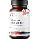 Designs for Health Charcoal Plus Binder - Zeolite Detox Protsess Aktiivsöega, Orgaaniline Chlorella - Toksiini Seostamine Täiskeha, GI & Gut Detox Support (60 Softgels)