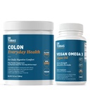 Dr Tobias Colon Everyday Health & Vegan Omega 3 vetikaõli - seedetrakti heaolu ja igapäevane tervisetoetus koos Psyllium Husk ja DHA EPA Omega 3s, Vegan, Non-GMO