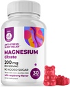 DR. MORITZ Magneesiumtsitraatkummid täiskasvanutele - suhkruvaba rahu Magneesiumkummies - toetab südame-veresoonkonna tervist - Vaarikamaitse - mitte-GMO, 200 mg (30 loend)