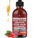 Berberiin koos Ceyloni kaneelilisandiga Vedeltilgad + Bitter Melon Extract, Glucomannan, Gymnema, Kroom, Kurkum, Panax Ginseng, Moringa-2 OZ