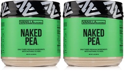 NAKED Vanilliherne valk isolaat Põhja-Ameerika põllumajandusettevõtetest, Ainult 3 koostisosa, Vanilla Vegan valk, Gluteenivaba, Sojavaba, GMO-vaba - 1LB (pakk 2)
