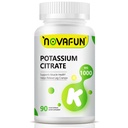 Kaaliumtsitraat 1000mg, kaaliumi lisand jalgade krampidele, lihastele ja südame tervisele, vegan, mitte-GMO, gluteenivaba, 90 kapslit