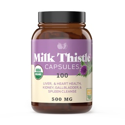 Täielik looduslikud tooted Puhas orgaaniline piimaohakas kapslid - 500 mg Silymarin Pulber 100 pillid