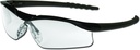 MCR Safety DL110AF Dallas Safety Glass koos poolitatud musta raami ja selge anti-Fog läätsed