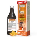Emulsion de Escocia Orange – Cod Liver Oil for Kids with Omega 3 Fish Oil, Vitamin D and Essential Nutrients for Growth and Immune Support, Liquid Supplement 15.3 Fl Oz | Family Size
