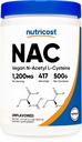 Nutricost N-atsetüül L-tsüsteiin (NAC) Powder 500 Grams - Vegan NAC, Non-GMO, Gluteenivaba