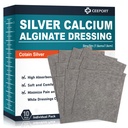 Ag Silver Calcium Alginate Haava Kleitpadjad 3'' x 3'' (10. pakk), Pehme Väga Absorbent Hõbehaavade Kleitmine, Mittekleepuv Riietus Haavahoolduseks, Valutu Eemaldamine Gauze Pads haavadele