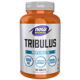 NOW Foods Sport Toitumine, Tribulus (Tribulus terrestris) 1000 mg, topelttugevus, meeste tervis, 180 tabletti