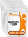 BulkSupplements.com Glükosamiini sulfate pulber - Glükosamiini lisand, ühine tugilisand - Gluteenivaba, 1 g serveerimise kohta, 1 kg (pakk 5) (11 naela)