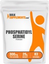 BulkSupplements.com Fosfatidüülseriini pulber - fosfatidüülseriini lisand, hangitud sojaubadest - 300mg serveerimise kohta (60mg fosfatidüülseriini), 25g (0,88 oz) (pakk 1)