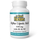 Looduslikud faktorid Alfa- lipohape + B 600 mg, 60 kapslit