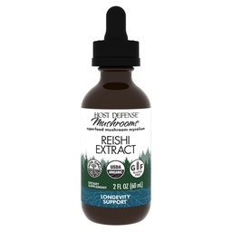 Host Defense Reishi Extract - Heart & Immune Health Support Supplement - Seenelisa, et toetada energiat ja elujõudu - Reishi täiendus, et aidata üldist heaolu - 2 fl oz (60 serveerimist) *