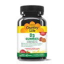 Riik Elu Vitamiin D3 Kummid - 1000 IU Kolekaltsiferool, 60 Count - toetab luude ja immuunsüsteemi Tervis - Taimetoitlane, Gluteenivaba, maasikad ja apelsinimaitsed - Pektiin-Based, Puuduvad kunstlikud magusained