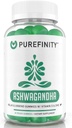 PUREFINITY Ashwagandha Gummies koos D-vitamiini ja tsink - täiendus lõõgastumiseks, rahustamiseks ja meeleolu toetamiseks - Gluteenivaba, GMO-vaba, vegan, 60 loend