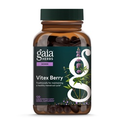 Gaia maitsetaimed Vitex Berry - toetab hormooni tasakaalu ja viljakust naistele - tervislik progesteroon menstruaaltervisele - 120 Vegan Caps (60-päevane pakkumine)