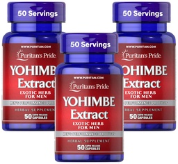 Puritan's Pride Yohimbe 1000 Mg, 50 Count, Taimne Tselluloos, želatiin (3. pakk)