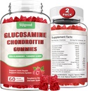 2 Pack Enhanced Glükosamiin Chondroitin Gummies koos MSM täiskasvanutele - ekstra-tugev ühine tervis ja paindlikkus, Antioksüdandid & Immune Support Supplement, 120 Count