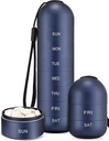Zannaki Metal Moisture Proof Weekly Pill Korraldaja, virnastatav Alumiinium Alloy BPA Tasuta Reisimine Matka 7 päeva Pill Box Juhul Veekindel ja suur osa hoida pillid, vitamiinid, kalaõli, toidulisandeid