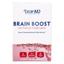 BRAINMD Dr Amen Brain Boost on the Go - 10 paketti, marja maitse - Nootroopne joogipulber, edendab keskendumist, selgust ja vaimset energiat - kofeiinivaba, gluteenivaba - 10 serveerimist