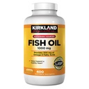 Kirkland Signature Natural Fish Oil 1000 mg koos 300 mg Omega-3 - 400 ct (pakk 2)