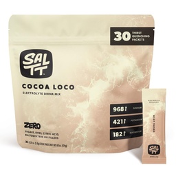 SALTT Elektrolüüdid Maitsestatud Joogi Segu - Kakao Loco - 30 Hüdraadipaketti - Magneesium, Kaalium, Naatrium, Trace Minerals - Nullsuhkur Ja Gluteenivaba - Travel Essentials