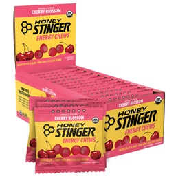 Honey Stinger Organic Cherry Blossom Energy Chew, Gluten Free & Caffeine Free, treeninguks, jooksmiseks ja jõudluseks, Sport Nutrition for Home & Gym, Pre ja Mid Workout, 12 Pack, 21,6 Ounce