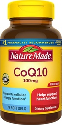 Nature Made CoQ10 100mg, toidulisand südame tervise toetamiseks, 72 softgels, 72 päeva pakkumine