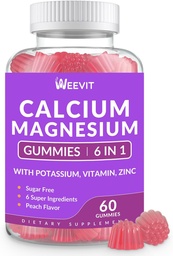 Suhkruvaba kaltsiumkummid Lisa 600mg, Kaltsium Magneesium Tsink Kummid Vitamiin D3 K2, Kaalium, Kõrge Absorptsioon CA Gummy Luu, Hambad ja lihased