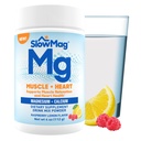 SlowMag® Magneesium Pulber, Magneesium + Kaltsium Toidulisandi Joogisegu, Vaarika Sidrun Maitse, Toetab Lihaste Lõõgastust & Südame Tervis, 4oz
