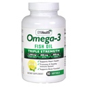 EffiHealth Omega-3 kalaõli - kolmekordne tugevus 2500mg kalaõli, 1200mg EPA, 600mg DHA - toetab südame tervist, aju tervist ja immuunsust - sidruni maitse, haputu kalaõli