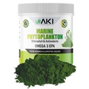 AKI Marine Phytoplankton Pulber - Allikas toores Omega-3 EPA Mikrovetikad Nannochloropsis - Taimepõhised valgud, vitamiinid üldise heaolu - Täielik valguallikas, Vegan ja GMO vaba (2oz/57g)