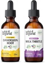 Wild & Organic Dandelion Tinktuur 2 fl oz & Milk Thistle Tinktuur 2 fl oz